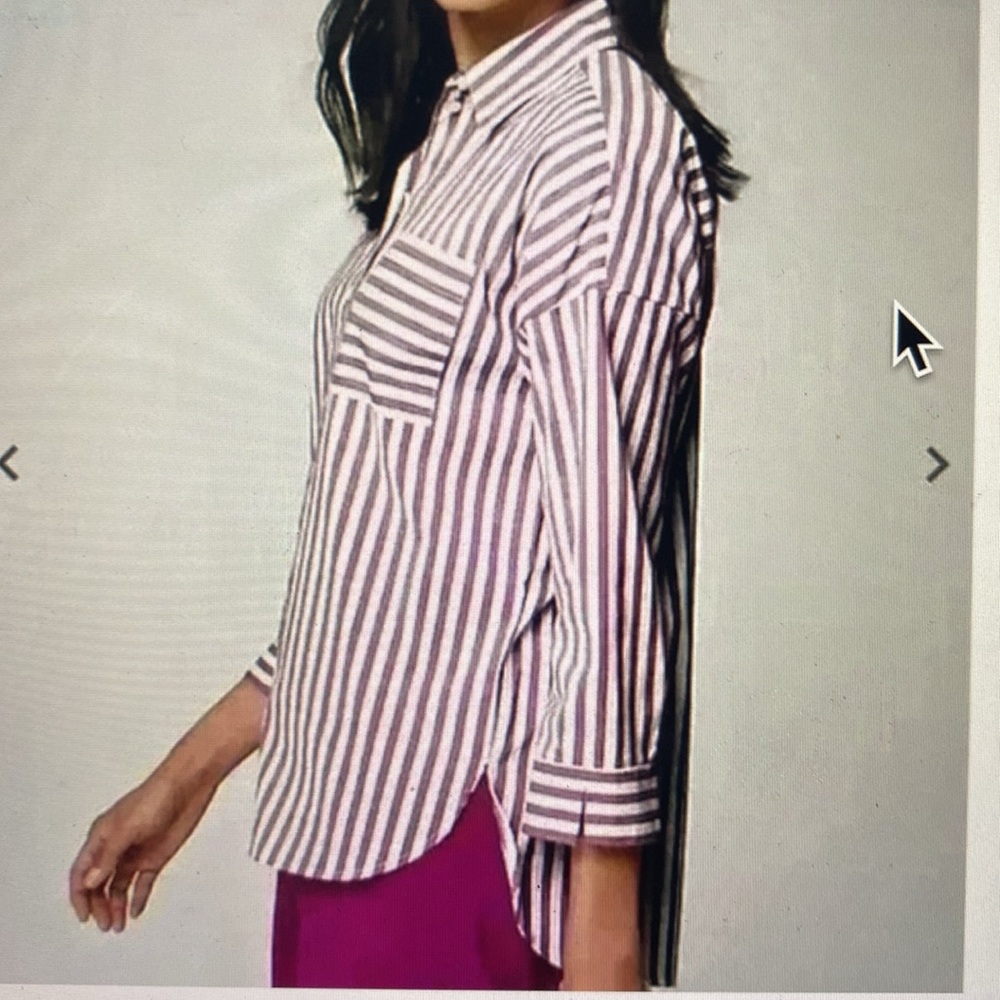 J Jill, New with tags, Mulberry and white wherever button up top. Size small.